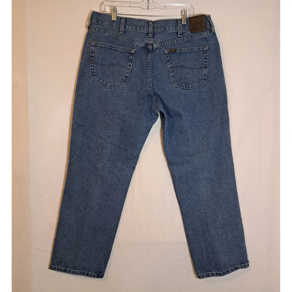 Lee Jeans Mens 38x29 Blue Relaxed Fit Straight Leg Denim Classic 90s Style‎